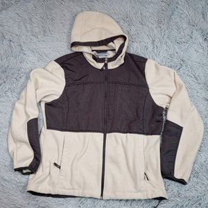 Boeing Womens Jacket Fleece Gray XL Hoodie Full Zip Stretch Soft Pockets‎ Logo